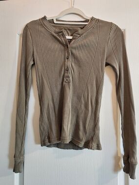 3 For $15🎊 Aerie Ribbed Long-Sleeve Henley Top
